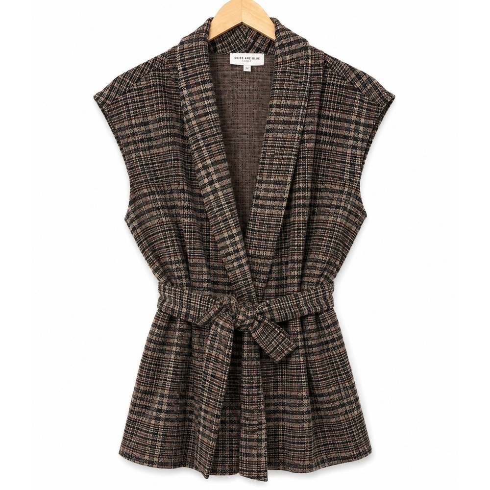 Skies Are Blue Curve Belted Knit Vest‎ Women 3X NW0T